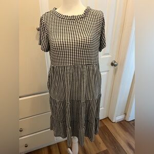 Black and White Gingham Dress